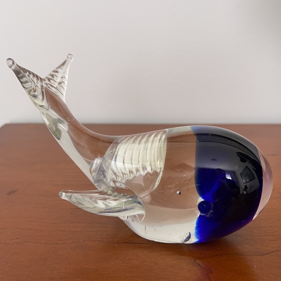 Glass Whale Paperweight - Picture 2 of 5